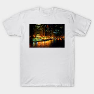 The Chicago River at Night T-Shirt